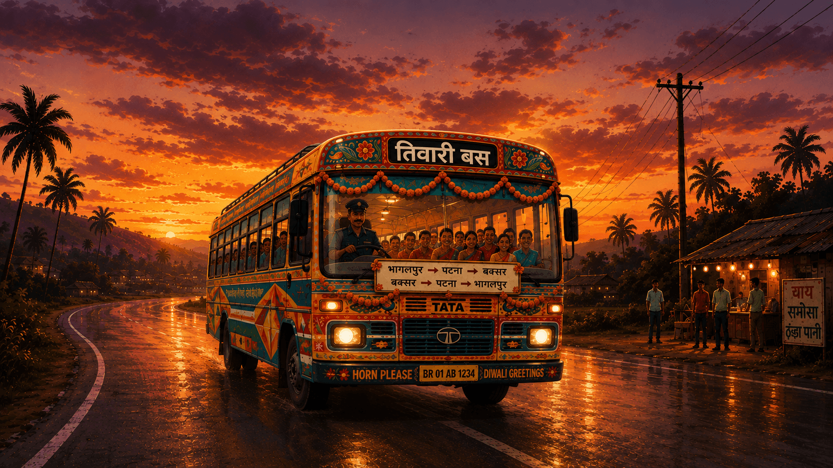 Tiwari Bus Background